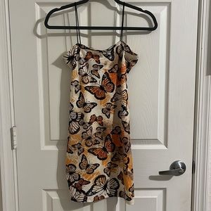Butterfly Printed Mini Dress